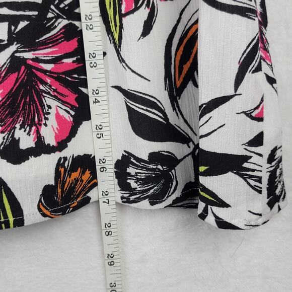 Whimsigoth Midi 18 20 Skirt Pull On Line Flare Casual Colorful Floral Fairy - Picture 7 of 7